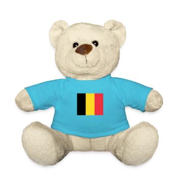 Drapeau belge Belgique Drapeau belge Belge - Nounours - bleu outremer - Devant