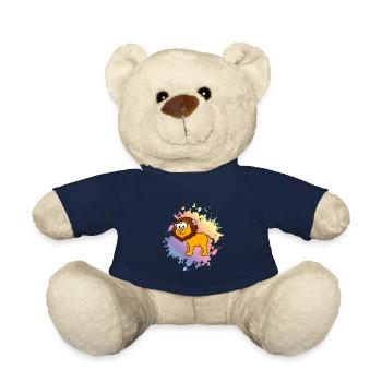 Lion Comic Animal - Teddy Bear - french navy - Front