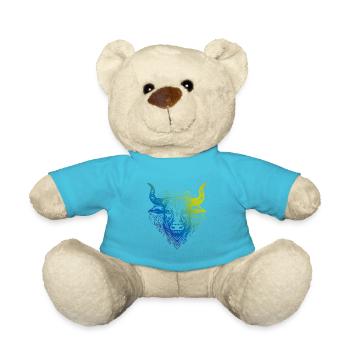 Bull Mandala Boho - Teddy Bear - atoll blue - Front