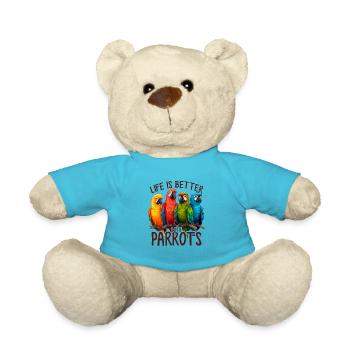 Lustige Papageien Mönch Sittich Wellensittich Quäker Papagei - Teddy - Atollblau - Vorne