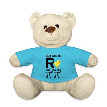 Ich bin in Rente und muss mal Pinkeln - Teddy - Atollblau - Vorne