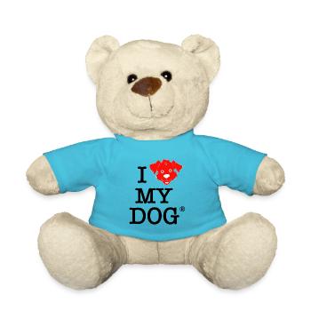 Ich liebe meinen Hund - Teddy - Atollblau - Vorne