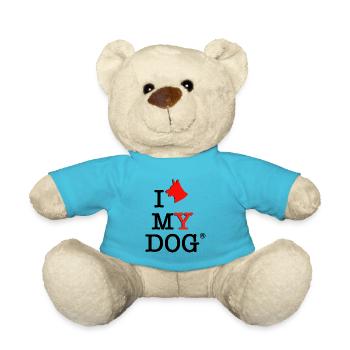 Ich liebe meinen Hund - Teddy - Atollblau - Vorne