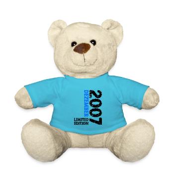 2007 December Limited Edition 16th Birthday Decoration - Teddy Bear - atoll blue - Front