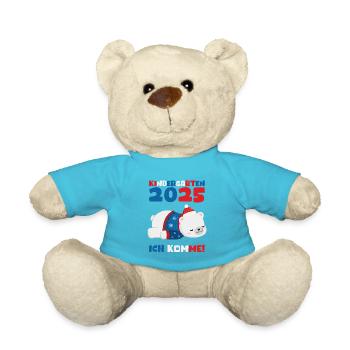 Kindergarten 2025 Children Gift Kita 2025 Decoration - Teddy Bear - atoll blue - Front