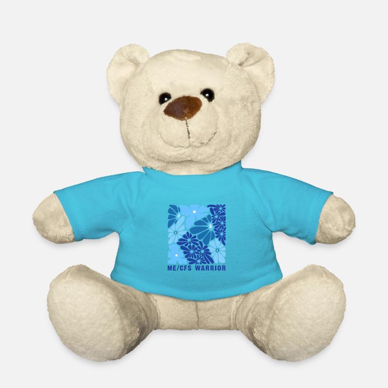 ME CFS Warrior Blumenmuster - Teddy - Atollblau