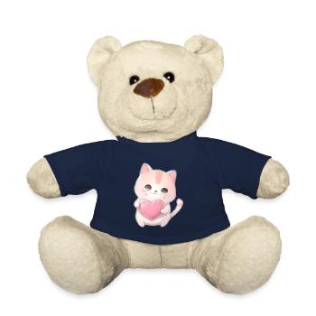 Teddy Bear Cuddly Toy Toy Sleep T-shirt - Nounours - bleu marine - Devant