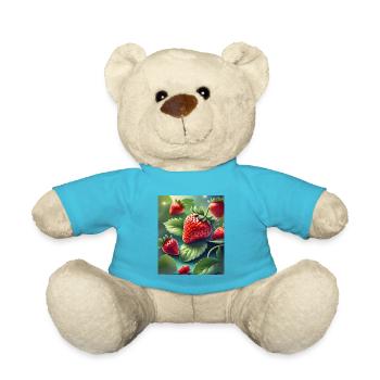 Ein Haufen frisch gepflückter Erdbeeren - Teddy - Atollblau - Vorne
