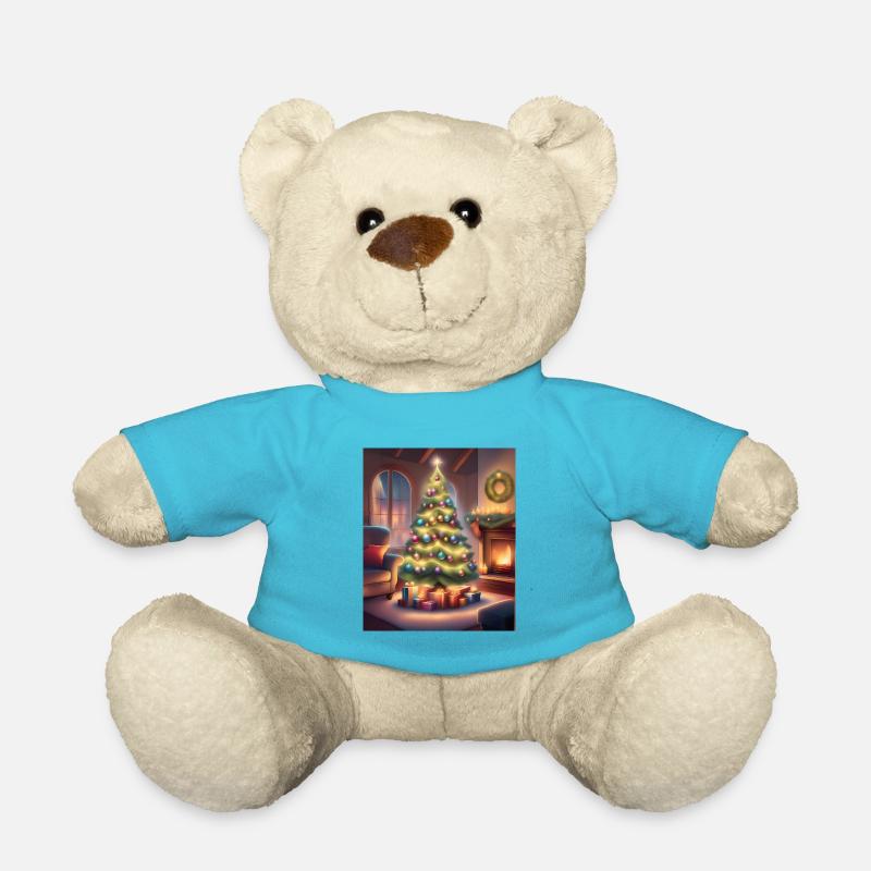Noël à la maison - Nounours - bleu outremer