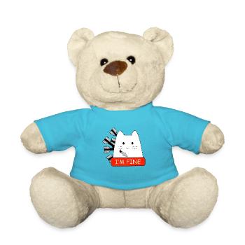 Ich bin gut Katze lustig - Teddy - Atollblau - Vorne