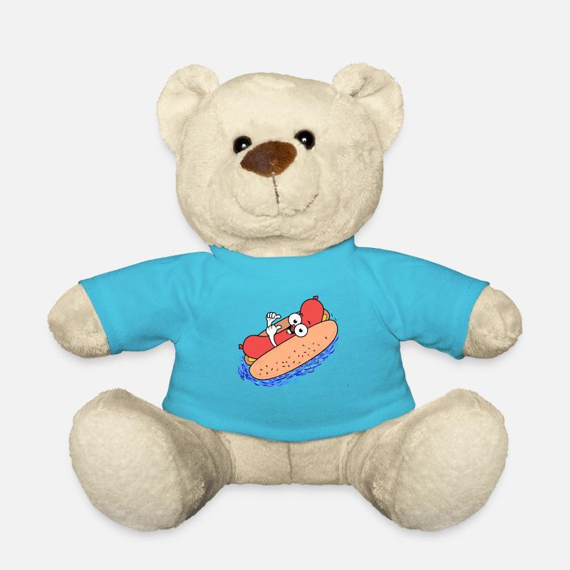 Hot Dog Summer - Teddy Bear - atoll blue