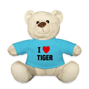 Ich liebe Tiger - Teddy - Atollblau - Vorne