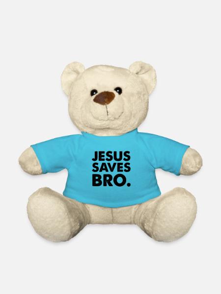 jesus saves bro - Teddy - Atollblau