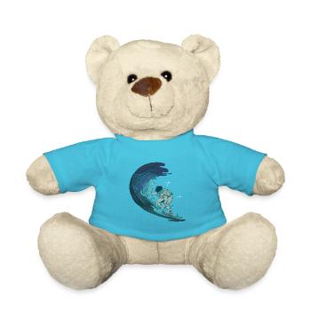 ASTRONAUT SPACE SURFER SURF SURFING SURF MOTIF - Teddy Bear - atoll blue - Front