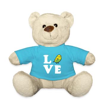 Love Perruche blanche - Nounours - bleu outremer - Devant