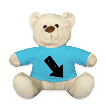 Arrow drawing sketch black - Teddy Bear - atoll blue - Front