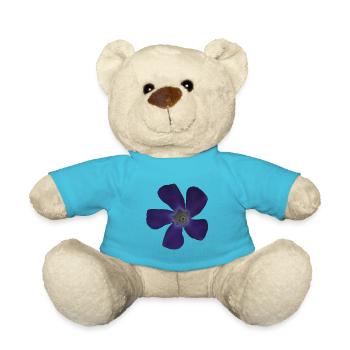 Periwinkle purple flower purple blossom - Teddy Bear - atoll blue - Front