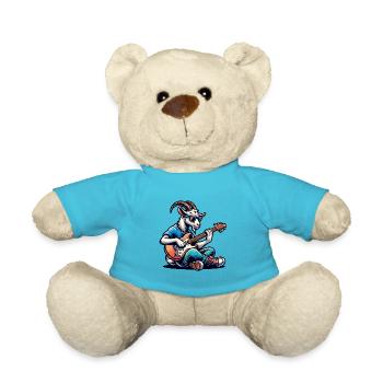 Chèvre avec guitare cool lunettes de soleil bande - Nounours - bleu outremer - Devant
