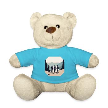 Mountains and friends forever - Teddy Bear - atoll blue - Front