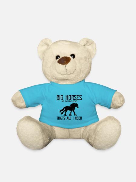 Cydesdale Rider et dessin de cheval de trait - Nounours - bleu outremer