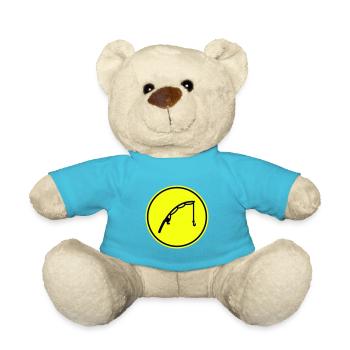 Icône de pêche à la canne à pêche - Nounours - bleu outremer - Devant