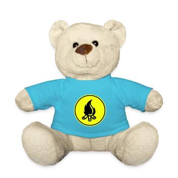 Campfire symbol - Teddy Bear - atoll blue - Front