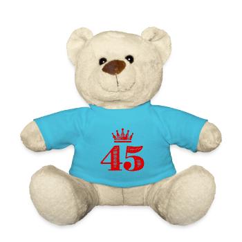 45 Zahl Krone - Teddy - Atollblau - Vorne