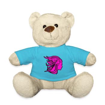Wikinger Frau Viking Kriegerin - Teddy - Atollblau - Vorne