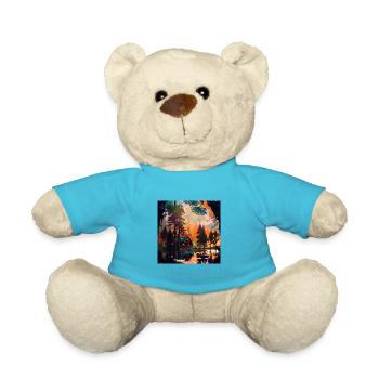 Cabin in the Woods - Teddy Bear - atoll blue - Front