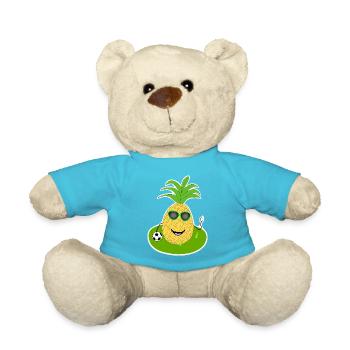Soccer Pineapple - Teddy Bear - atoll blue - Front