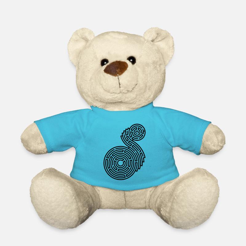 round two-part labyrinth - Teddy Bear - atoll blue