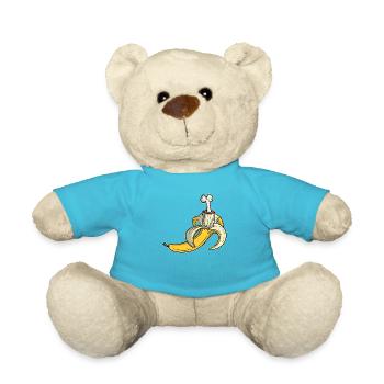 Banana with bone - Teddy Bear - atoll blue - Front