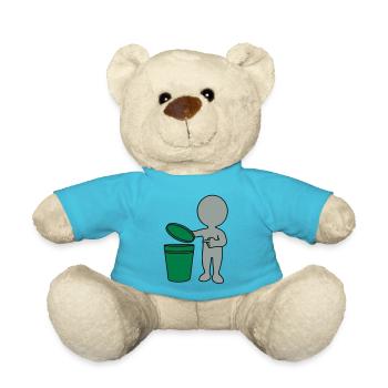Mülleimer mann 3c - Teddy - Atollblau - Vorne