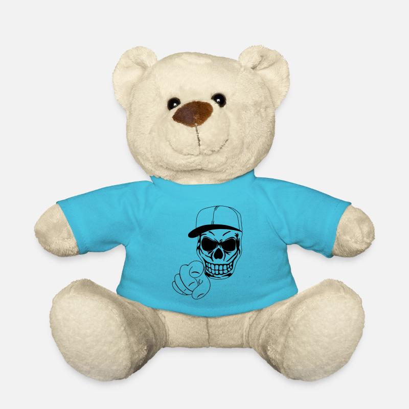 Skull - Teddy Bear - atoll blue
