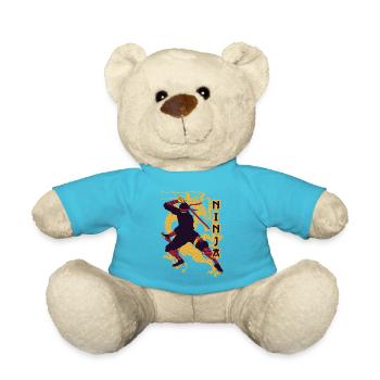 Ninja Japanese Dragon - Teddy Bear - atoll blue - Front
