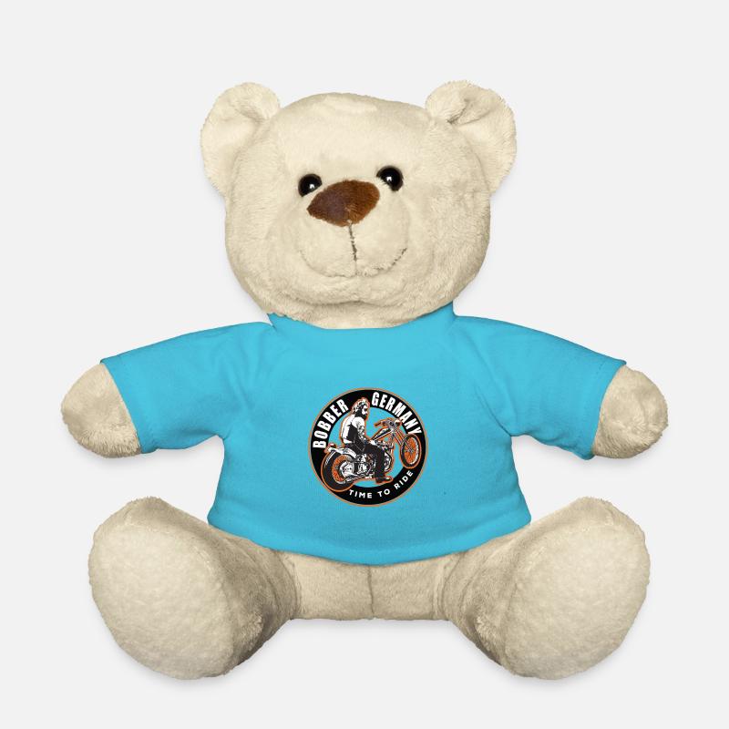 Bobber Germany - Chopper Motorrad Racing HD Custom - Teddy - Atollblau