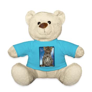 Leopard - Teddy Bear - atoll blue - Front