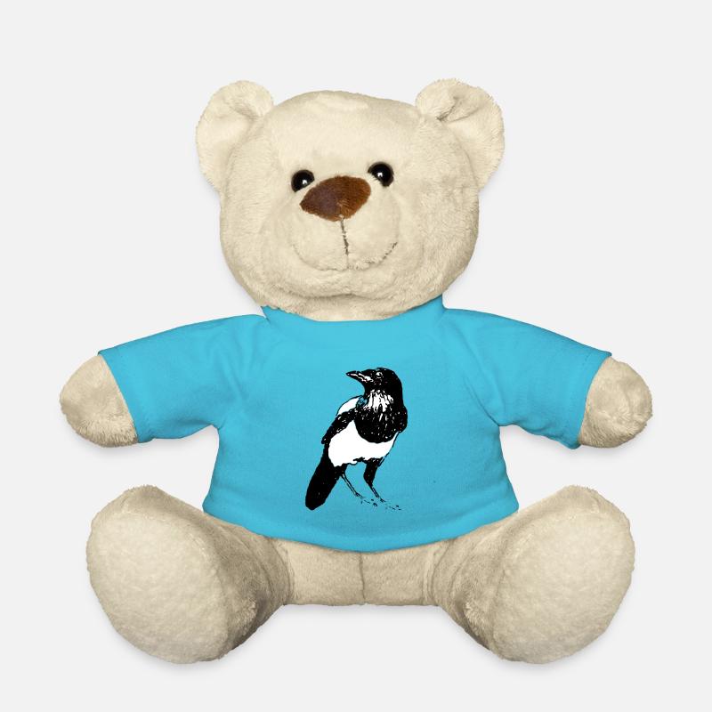 Magpie Bird | Magpie Bird - Teddy Bear - atoll blue