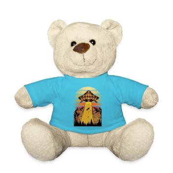 Alien Abduction Fisherman gift idea for people - Teddy Bear - atoll blue - Front