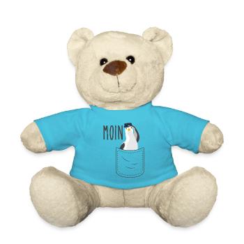 Moin Seagull Northern Germany Breast Bag Pouch Motif - Teddy Bear - atoll blue - Front