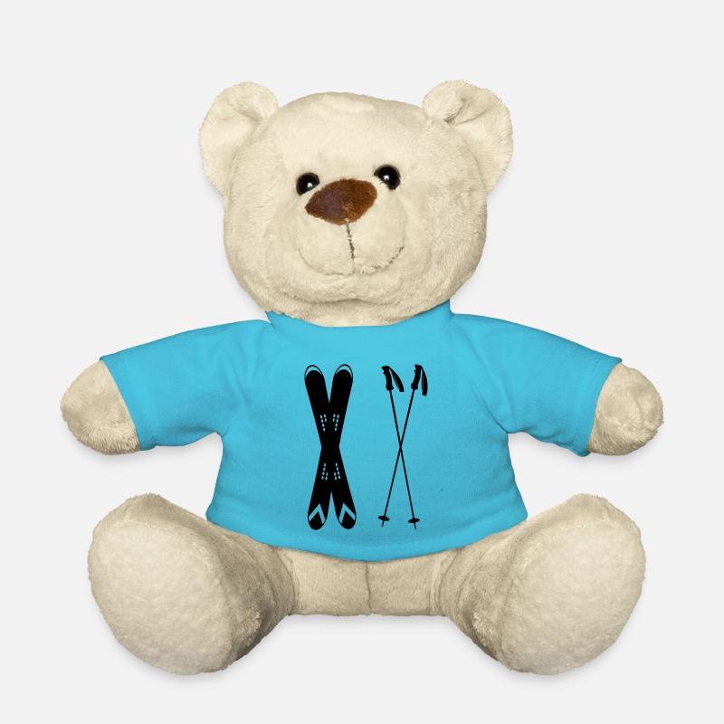 Ski Skiing Après-Ski - Teddy Bear - atoll blue