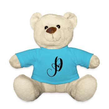 Herzbuchstabe P/Herzbuchstabe P - Teddy - Atollblau - Vorne
