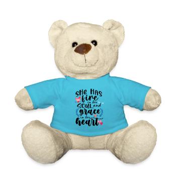 she has fire in her soul and grace in her heart - Teddy Bear - atoll blue - Front