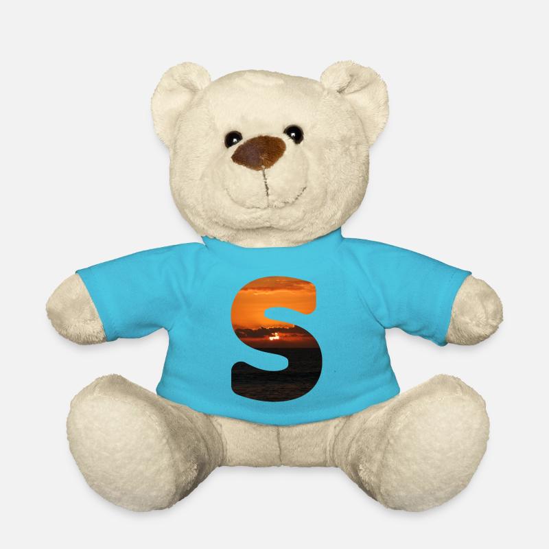 Sommer Buchstabe S Schriftzug Sommerferien Sonne - Teddy - Atollblau