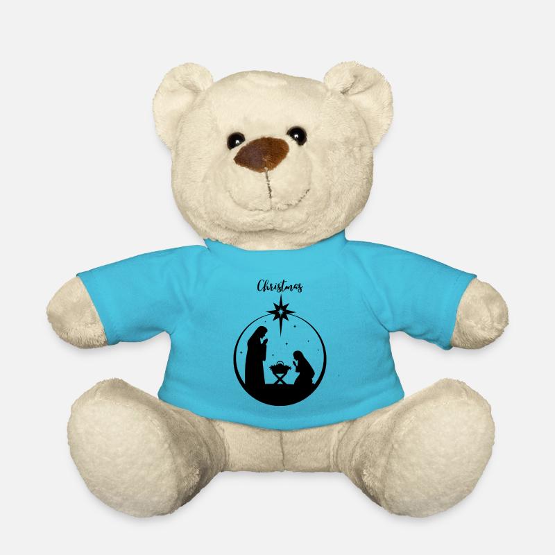 Weihnachten - Teddy - Atollblau