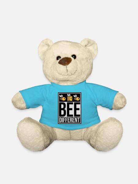bee different Spruch Zitat - Teddy - Atollblau