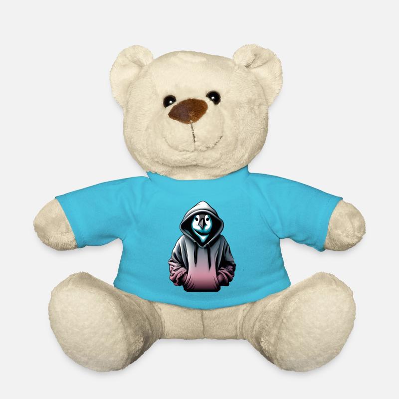 Pingouin hacker avec pull - Nounours - bleu outremer