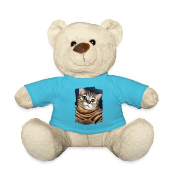 Süsse katze - Teddy - Atollblau - Vorne