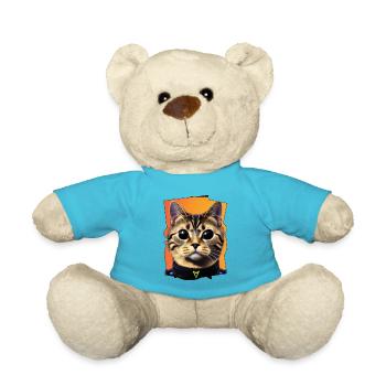 Katzenportrait - Teddy - Atollblau - Vorne