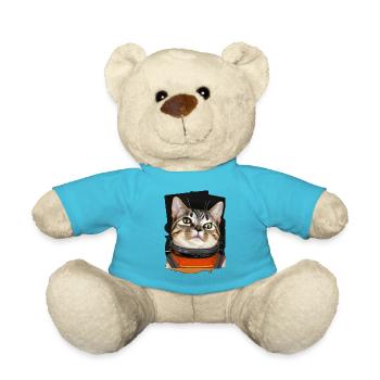 Weltraum Katze 3 - Teddy - Atollblau - Vorne